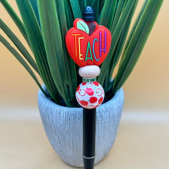 Teacher 🍎 Beaded Pen - Picture 1 of 2